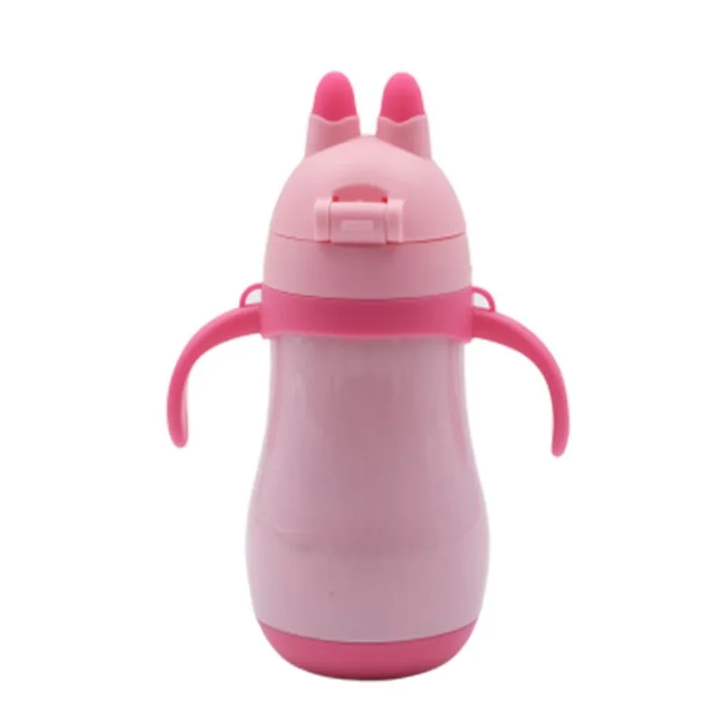 Youp Stainless steel insulated pink color kids sipper bottle YP262 - 260 ml