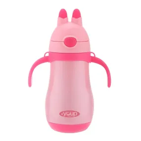 Youp Stainless steel insulated pink color kids sipper bottle YP262 - 260 ml