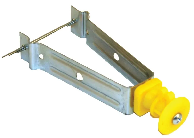 Zareba ICLXY-Z Chain-Link Insulator, Aluminum/Polywire/Steel, Plastic, Yellow :BAG10: QUANTITY: 1